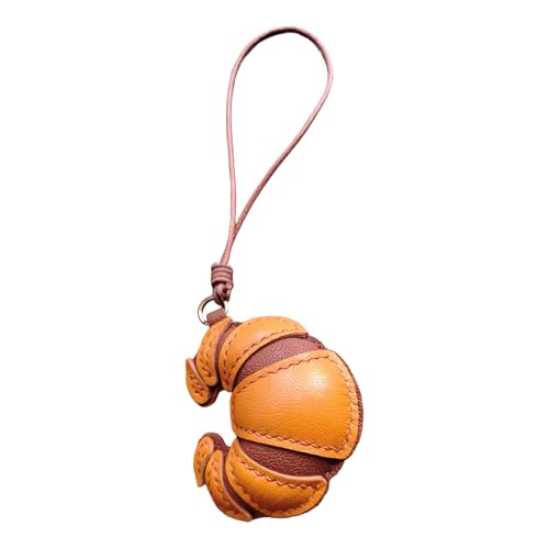 Pendentif croissants en cuir véritable pour sac à main tendance
