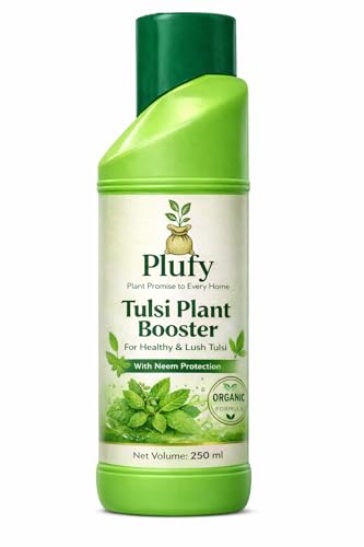 Image of Tulsi Booster - 250 ML, Tulsi plant fertilizer for growth | Organic Holy Basil Plant Food with Balanced Nutrients | Growth Booster for Healthy Leaves, Strong Roots & Fast Growth