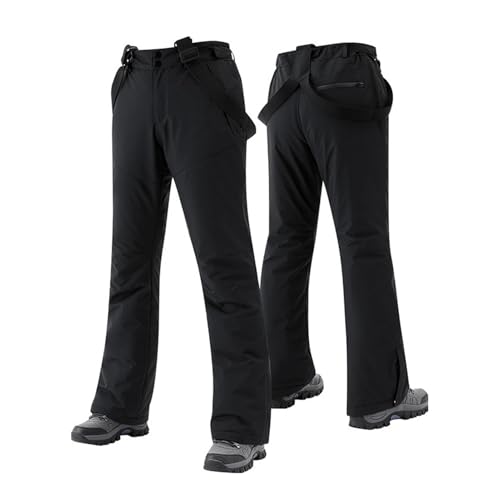 XYHAOAI Pantalones de Esquí Impermeables para Mujer y Hombre, Pantalones de Esquí a Prueba de Viento, Pantalones de Esquí con Aislamiento, Pantalones De Snowboard,Negro,4XL