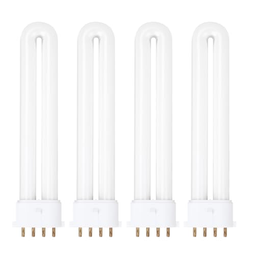 LVACODV 6400K 2G7 Base Camping Lantern Bulb Replacement for Rayovac F9w-1, Kandolite 96500, Coleman, Ozark Trail | 4 Pin, 580 Lumens, 10,000 Hour Lifespan