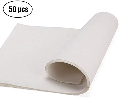 Toyvian Sumi Paper Ink Writing Chinese Calligraphy Rice Paper Xuan Paper Sumi Paper for School Brush Writing Drawing Supplies 50 Sheets