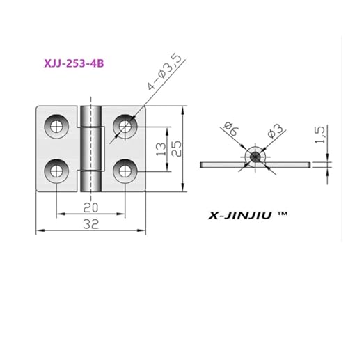 Boîte de commande charnière acier inoxydable 253-4B pour armoire distribution