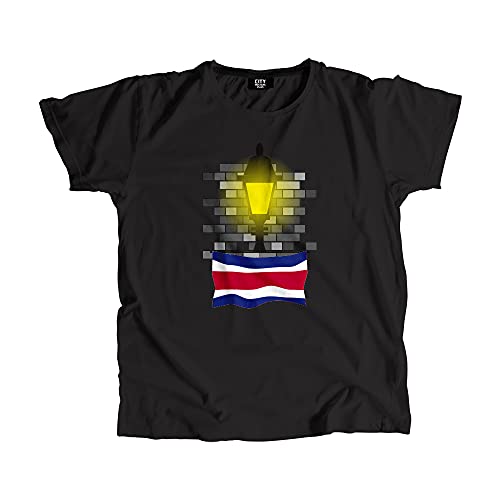T-shirt Costa Rica Street Lamp Bricks anti-déformation unisexe