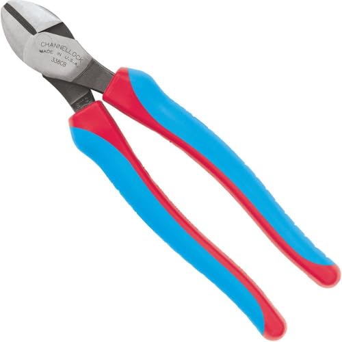 Channellock E338CB E Series 8-Inch Diagonal Cutting Plier with Lap XLT Joint and Code Blue Grips