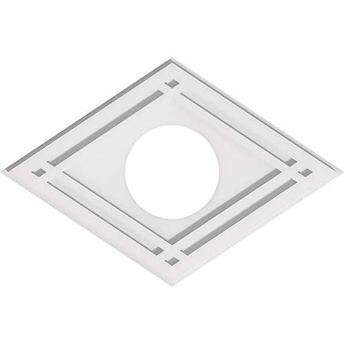 Image of Ekena Millwork CMP22X14DD-06000 Diamond Architectural Grade PVC Contemporary Urethane Ceiling Medallions 22 inchW x 14 5 /8 inchH x 6 inchID x 7 3 /4 inchC x 1 inchP