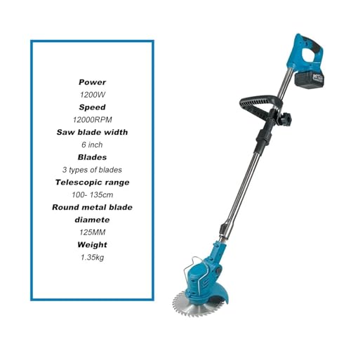 Cortadora de césped inalámbrica para solucionar problemas de espacio con longitud ajustable 18V 7