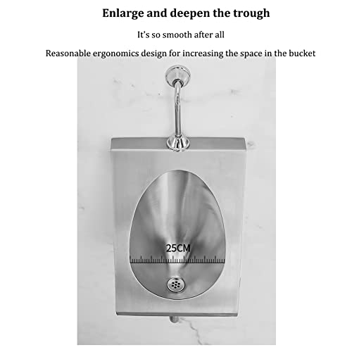 OTQEFTN Commercial Washout High-Efficiency Urinal, Automatic Sensor Urinal Toilet Urinal Wall Mounted Intelligent Touchless Urinal, Flush Valve Auto Urinals, Used in Hotel Public