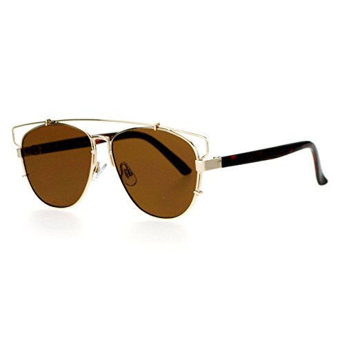 Super Flat Lens Sunglasses Designer Fashion Wire Top Unisex Shades UV 4002