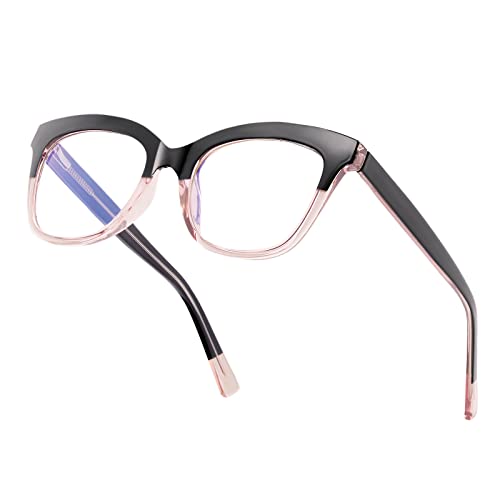 Image of Blue-Light-Glasses for Women Men - Cat Eye Frame Fashion Anti Eyestrain Eyeglasses Computer Gaming Glasses(blackpink)