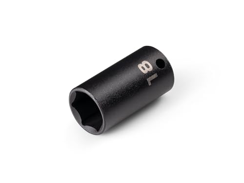 Image of TEKTON 3 /8 Inch Drive x 18 mm Semi-Deep 6-Point Impact Socket | SID14118
