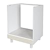 Berlioz Creations CF6BI Unterschrank für Küche mit Backofen, in elfenbeinfarbenem Hochglanz, 60 x 52 x 83 cm, 100 Prozent französische Herstellung