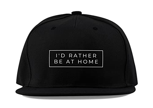 Casquette de baseball coton noir I'd Rather be at Home visière plate homme femme taille unique