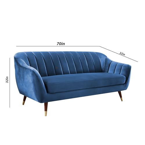 Image of Casaliving Anyse 3+2 Seater Sofa Set for Living Room (Blue Colour) Premium Fabric Sofa Set for Living Room