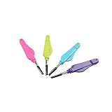 Frcolor 4 PCS Folding 2 In 1 Eyelash Brush Eyebrow Comb Makeup Tools (Random Color)