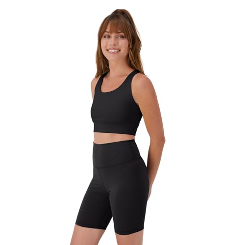 Hanes Sports Bra, Racerback Women, Stretch Pullover Crop Top with Cutout3