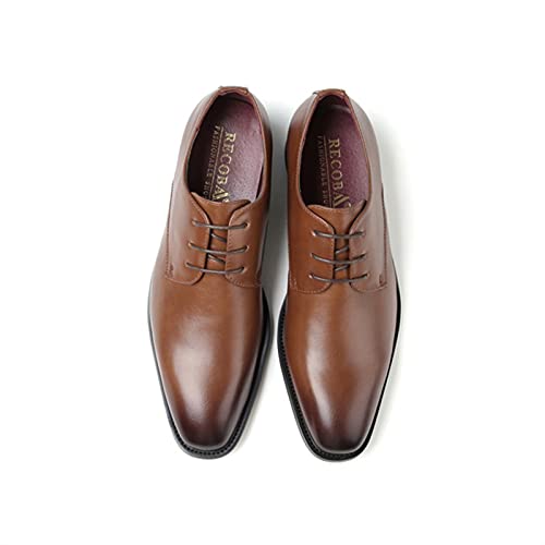 Cuir végétalien à bout bruni sur ces chaussures Oxford habillées