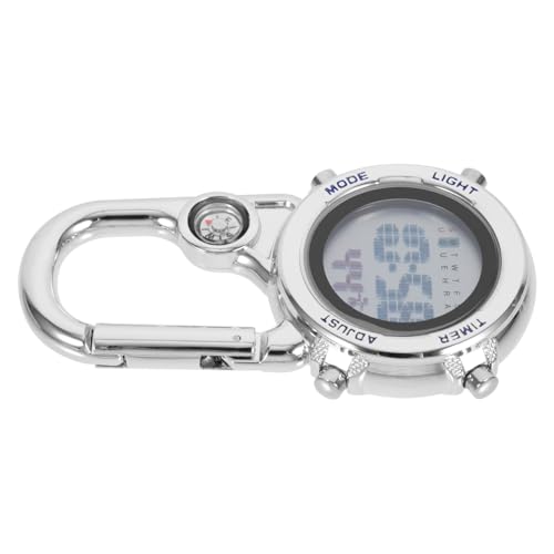 Reloj con mosquetón para acampada y senderismo con luz nocturna integrada de viaje