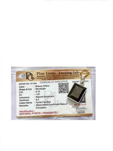 Image of ASTROGHAR Natural Pyrite Crystals Lab Test Certified Pendant