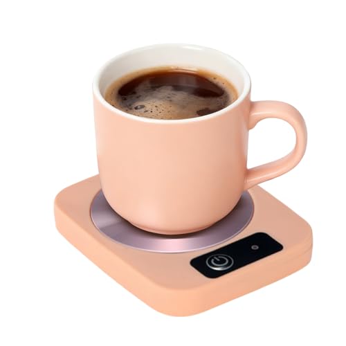 Coffee Mug Warmer, USB Coffee Cup Drink Warmer Coaster, 113°F / 45°C Temperature Control, Coffee Milk Mug Warmer for Desk Office Home (Pink)