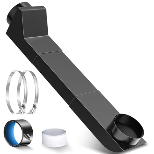 UD48S 4 Inch Stainless Steel Telescoping Dryer Vent Kit, 17.7"-29.5" Inch Adjustable Periscope Dryer Duct for Tight Spaces, Fits Whirlpool & All 4" Dryers - Flat Low Profile Venting Solution by Solarisync - Used condition - US$47.99