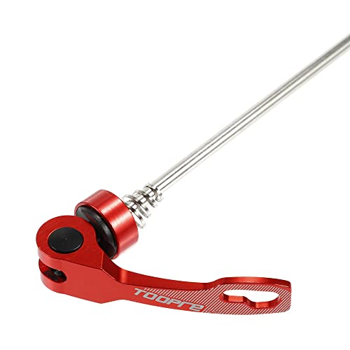 X AUTOHAUX 1 Pair Front Rear Bicycle Quick Release Axles Skewers Lever Aluminum Alloy 145mm 185mm Red for MTB Bike