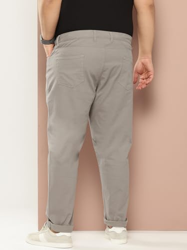 Image of Thomas Scott Men's | Smart | Plus Size | Regular Fit | 100% Cotton | Solid | 5 Pockets | Woven | Chinos | Trouser