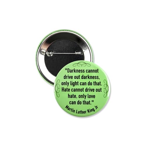 Dr. Martin Luther King Jr. Day Pinback Buttons – MLK Quote Badges for Schools, Events & Black History Month – Inspiring Accessories for Educational Programs & Tribute Events – 2.25 Inch (25-Pack) - Thumbnail 2