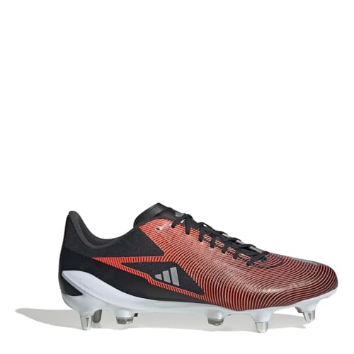 adidas Mens AdZer RS15 SG Rugby Boots Black/Silver/Red 8.5 (42.7)