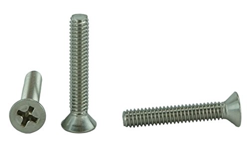 Vis acier inoxydable 18-8 robuste tête fraisée plate 8-32 x 1" anti corrosion