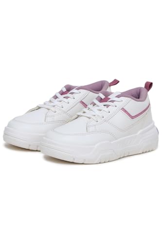 Image of ATHCO Womens Shine Women's Lace Up Sneakers Comfortable Shoes for Woman Walking & Casual Shoes Stylish Lightweight Design with Memory Foam Comfort