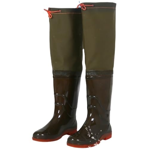 TYDZGDS Outdoor Lightweight Hip Waders For Men Women,60cm High Knee PVC Waterproof Fishing Hip Wader Hip Boot For Car Washing