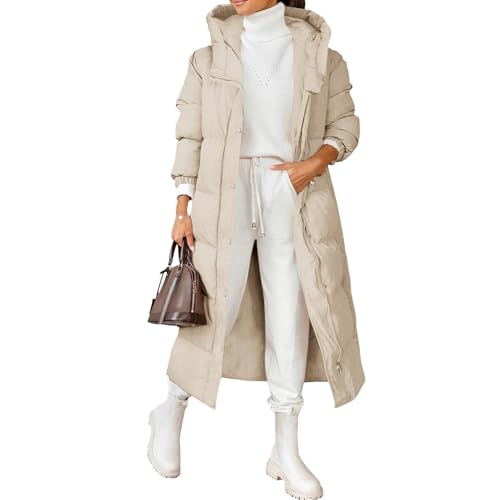 Abrigo con capucha de piel para mujer, parka larga con forro polar, chaqueta acolchada para mujer, abrigo cálido de algodón capucha, ropa invierno a la moda