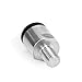 J.W. Winco 52.5-ND-16-M8 Retaining Magnet, GN52.5, Rod Shaped with Stud and Rubber Jacket on Magnetic Surface, 0.63" Diameter, 0.71" Height, M8 x 12 mm Thread Length, Stainless Steel Housing, Neodymium/Iron and Boron NdFeB Magnet, Elastomer (TPE) Rubber Jacket, 73 Shore, Black