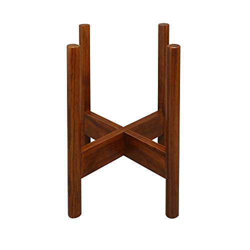 Mid-Century Modern Wood Plant Display Stand, Fit Up to 12", Plant and Pot NOT Included - Antique Mahogany by Casual Home - Used condition - US$18.78