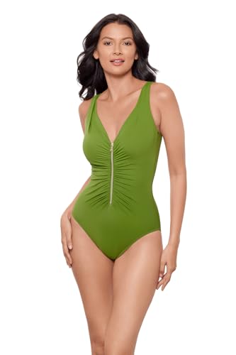 Miraclesuit 2023 Cruise Women's Razzle Dazzle Zipt One Piece Swimsuit