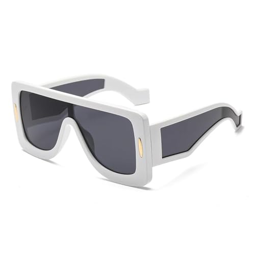 Lunettes de soleil pour homme style hip-hop et cyclisme à grande monture colorée