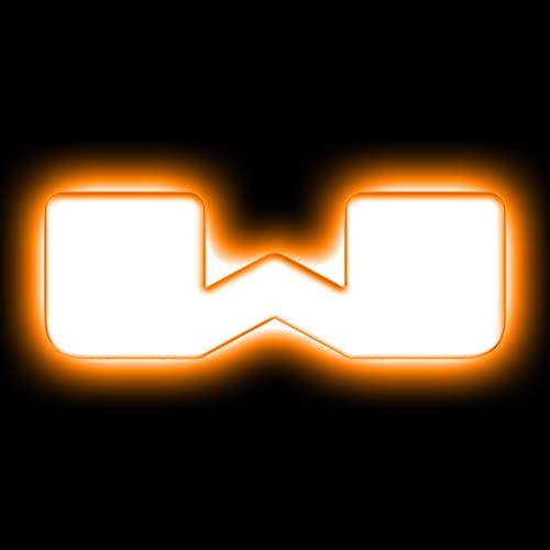 Image of ORACLE Lighting LED Letter W - Universal Illuminated Letter Badges, Matte White Surface Finish, 1 Light (Amber), Part # 3140-W-005