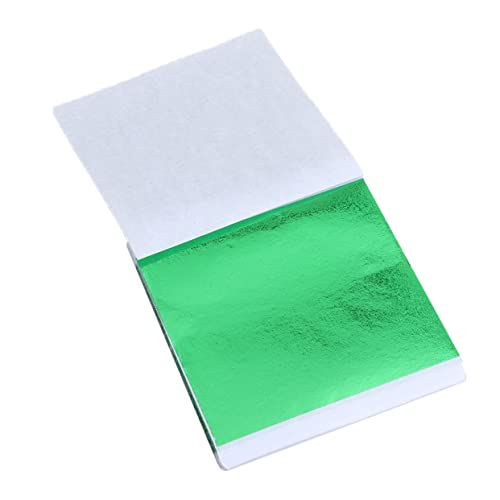 IWOWHERO 50pcs Gold Paper Decoration Shiny Foil Craft Sheets Imitation Sheets Art Foil Paper for Decorative Projects