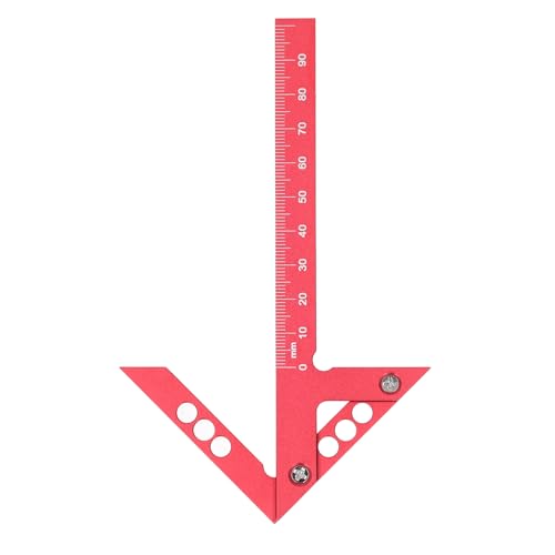 Quadratischer Mittelanreißer für die Holzbearbeitung, 45 Grad, 100 Mm, Aluminiumlegierung, Messanreißer