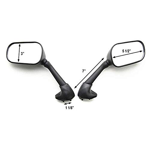 Coppia specchietti retrovisori laterali neri da