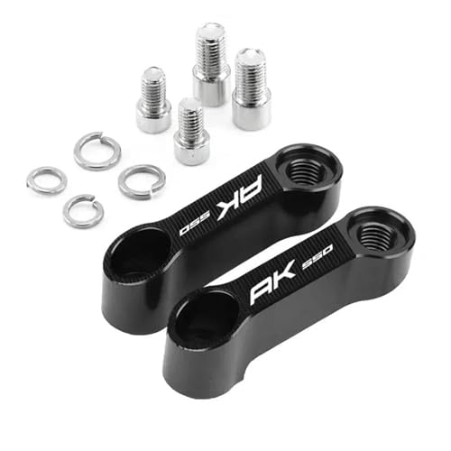 Soporte extensión KYMCO AK550 2026 de aluminio anodizado negro