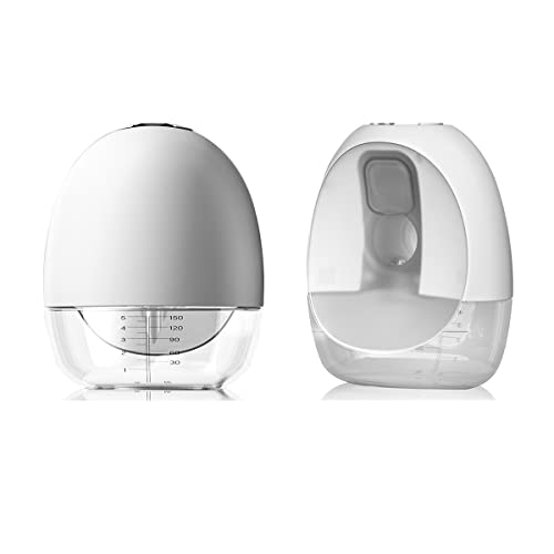 Image of Breast Pump Hands Free, 1600Mah Battery Portable Breast Pump with 4 Modes & 9 Levels, Pumply Wearable Electric Breast Pump with Low Noise and 16/18/20/22/24mm Flanges (Double) (2 Pack)