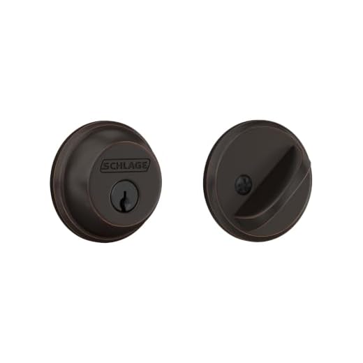 Schlage B60 N 716 Deadbolt, Keyed 1 Side, Highest Residential Security, Aged Bronze