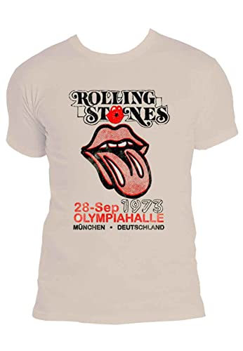 The Rolling Stones T Shirt Munich 1973 Flyer Nouveau Officiel Homme Sand - Les Beatles, Paul McCartney, John Lennon, RIngo Starr, George Harrison The Rolling Stones T Shirt Munich 1973 Flyer Nouveau Officiel Homme Sand – Image 5
