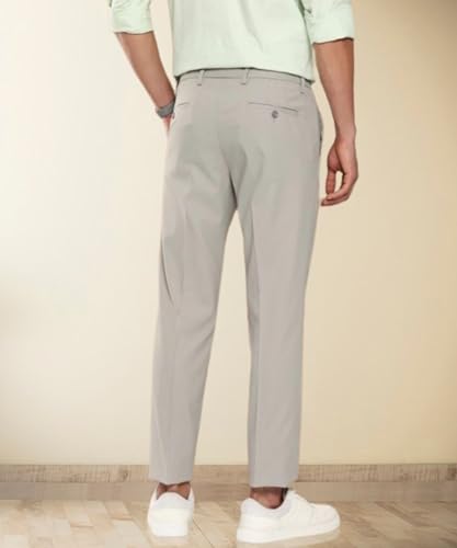 Image of MALENO Slim Fit Ankle Length Cotton Lycra Blend Formal Trouser for Men | Stretchable Ankle Length Formal Pant for Men