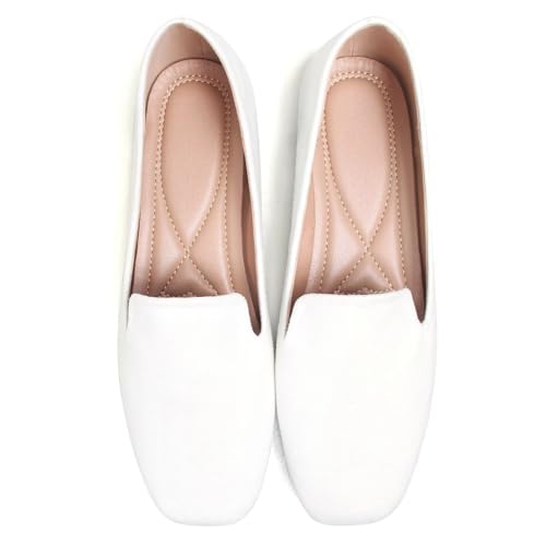 Image of Dear Time Women's Closed Toe Flats Shoes Comfortable Office Slip-on Casual Loafer Flats