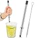 Lasnten 1 Pack Straw Puncher for Plastic Lids Lemonade Cups, Stainless Steel Straw Hole Puncher Punching Tools for Cafe Drinks Deli Container Fresh Squeezed Lemonade Stand Supplies (8.7 Inch,Black)