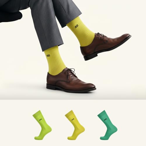Image of The Sock Street Bamboo Crew Socks for Men Combo | Full Calf Length Premium Bamboo | Odour-Free, Breathable & Durable | Cushioned Base & Anti-bacterial | 3X Softer than Cotton Socks | Pack of 3