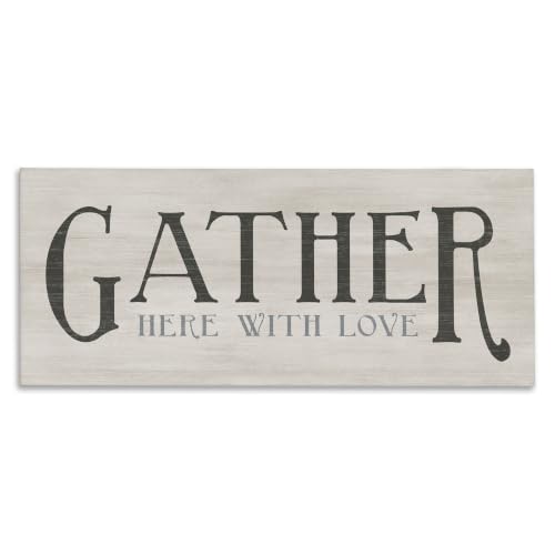 Stupell Industries Gather Here with Love, 10 x 24 Inch Canvas Wall Art
