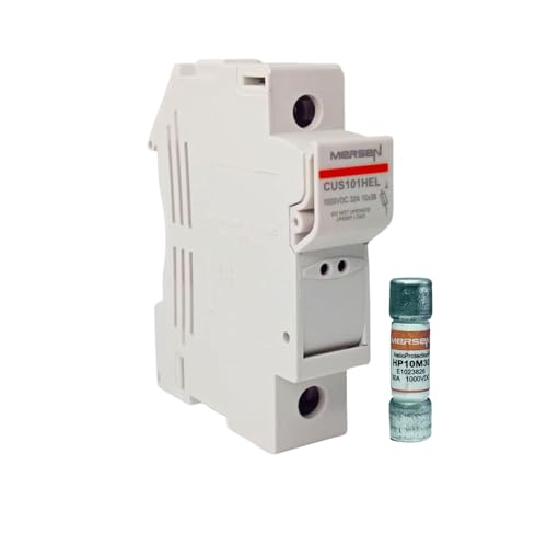 Image of 32A DC Fuse Holder with Pre-Installed DC Fuse (15A / 16A / 20A / 30A) - Sibass or Mersen Fuse - Overcurrent Protection for Solar Panels, Inverters & DCDB Systems (Mersen /30, Amps)